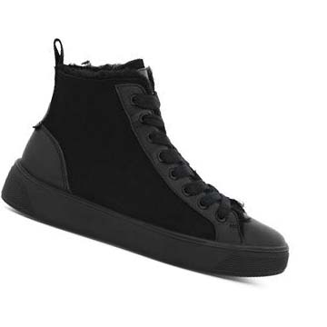 Chaussures Casual Ecco Strada Tray Fleece-lined Ankleie Femme Noir | FR 88EBC